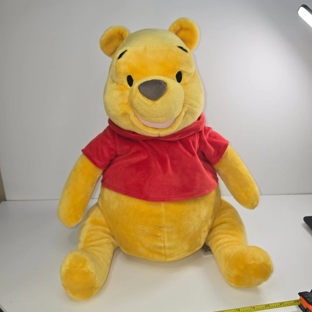 Disney Store Winnie The Pooh Plush Large Stuffed Animal Red Shirt Bear 16